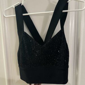 ME+EM Black Sparkly Tank